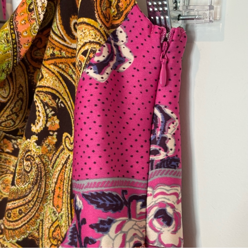 Free People Miranda Paisley Scarf Print Halter Wide Crop Leg Jumpsuit M - Picture 5 of 14